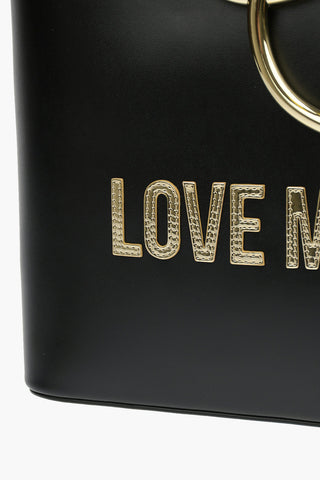 LOVE Faux Leather HEART HANDLE Hand Bag