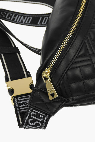 LOVE Faux Leather NEW SHINY QUILTED Fannypack