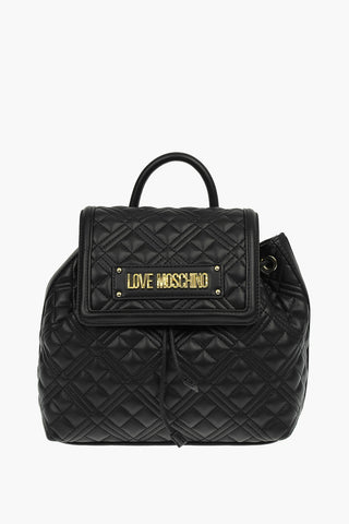 LOVE Faux Leather NEW SHINY QUILTED Backpack