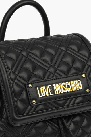 LOVE Faux Leather NEW SHINY QUILTED Backpack