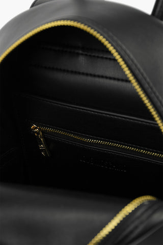 LOVE Faux Leather GOLD METAL LOGO Backpack