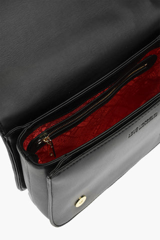 LOVE quilted Faux Leather NEW SHINY Bag with chain shoulder strap