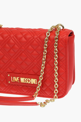LOVE Faux Leather NEW SHINY QUILTED Bag