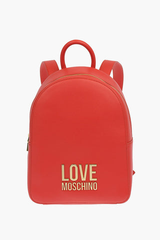 LOVE Faux Leather GOLD METAL LOGO Backpack