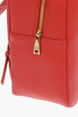 LOVE Faux Leather GOLD METAL LOGO Backpack