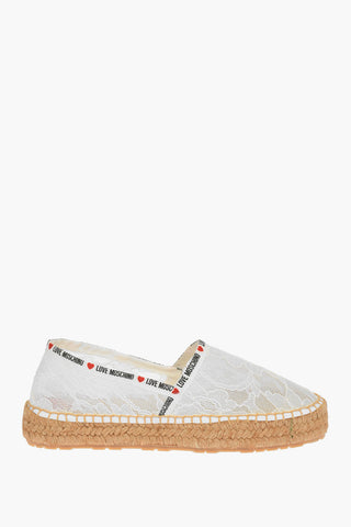 LOVE Laced Espadrilles with Logoed Detail