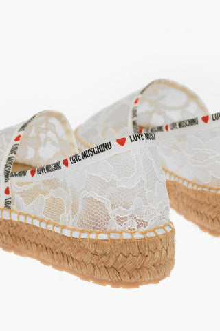 LOVE Laced Espadrilles with Logoed Detail