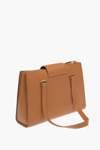 LOVE Faux Leather GOLD METAL LOGO Backpack