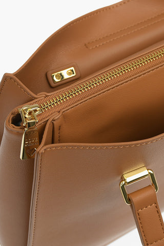 LOVE Faux Leather GOLD METAL LOGO Backpack