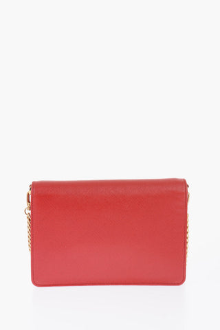 Mini Bag in Pelle Saffiano con Catena Removibile