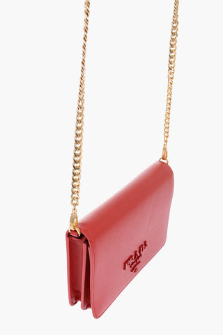 Mini Bag in Pelle Saffiano con Catena Removibile
