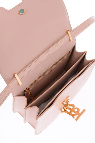 Leather TB Shoulder Bag