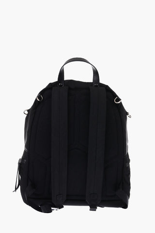 Camouflage Backpack with Leather Details