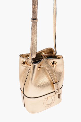 Metallic Leather CITY DS Bucket bag