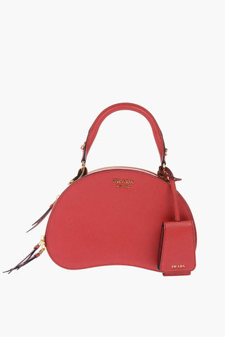 Saffiano Leather SIDONIE Top Handle Bag with Removable Shoulder Strap