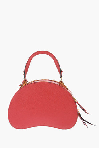 Saffiano Leather SIDONIE Top Handle Bag with Removable Shoulder Strap