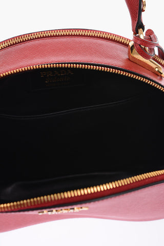 Saffiano Leather SIDONIE Top Handle Bag with Removable Shoulder Strap