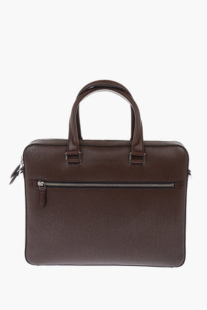 Leather Briefcase with Removable Shoulder Strap