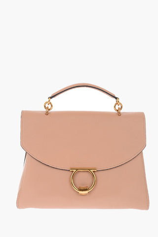 tumbled leather Top Handle MARGOT Bag With Removable Shoulder Strap