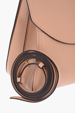 tumbled leather Top Handle MARGOT Bag With Removable Shoulder Strap