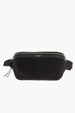 Fabric Bum Bag with Leather Trimmings