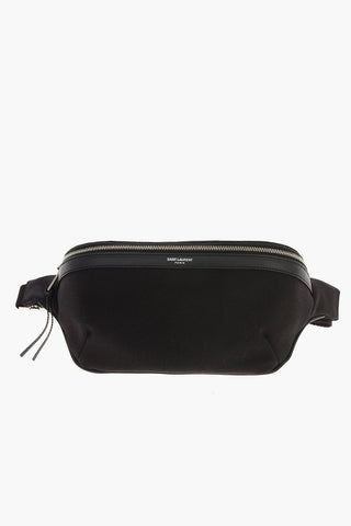 Fabric Bum Bag with Leather Trimmings