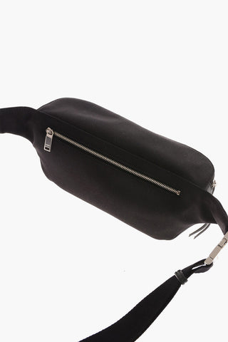 Fabric Bum Bag with Leather Trimmings