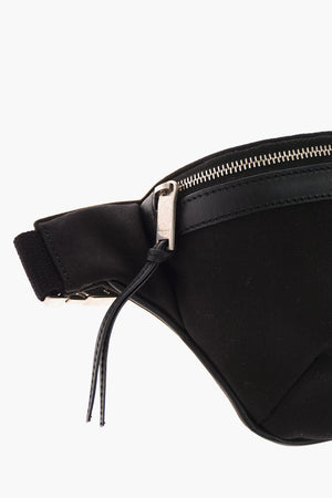 Fabric Bum Bag with Leather Trimmings