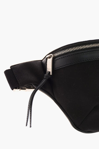Fabric Bum Bag with Leather Trimmings