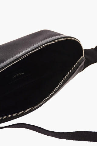 Fabric Bum Bag with Leather Trimmings