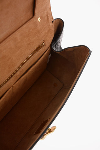 tumbled leather THE ANGLE Shoulder bag