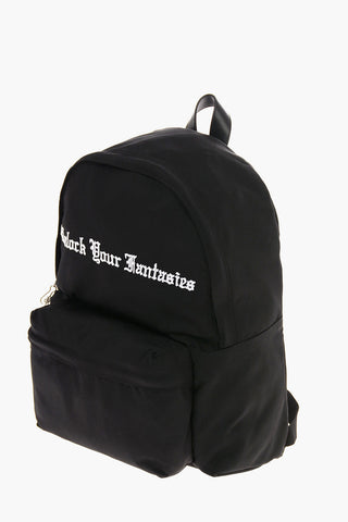 Fabric Backpack with UNLOCK YOUR FANTASIES Emboidery