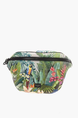 floral-printed neoprene Bum bag