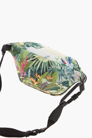 floral-printed neoprene Bum bag