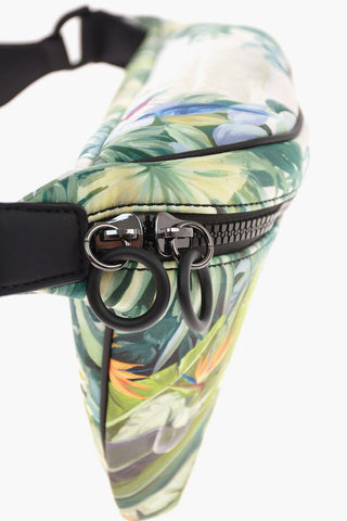 floral-printed neoprene Bum bag