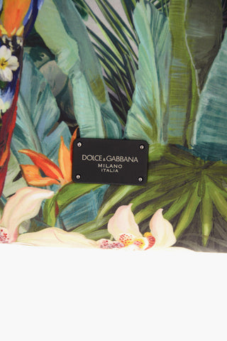 floral-printed neoprene Bum bag