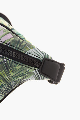 floral-printed neoprene Bum bag