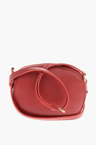 Quilted Leather Mini Camera Bag with Adjustable Shoulder Strap