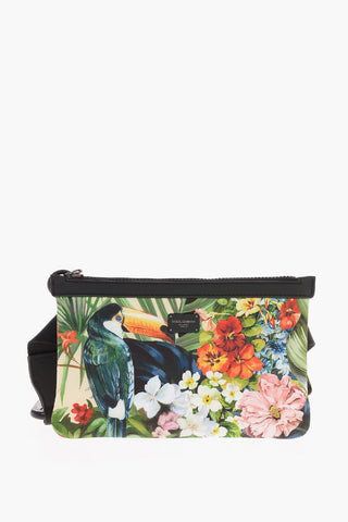 floral-printed neoprene Bum bag