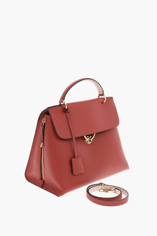 Leather JASMINE Top Handle Bag with Removable Shoulder Strap