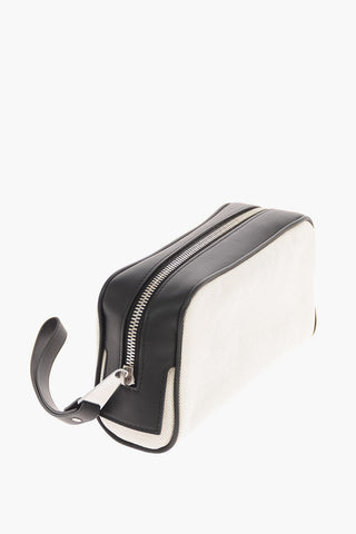 Canvas Toiletry Bag with Zip Closure
