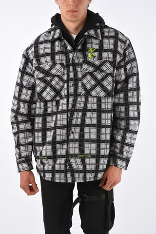 Camicia Layer tartan con Cappuccio