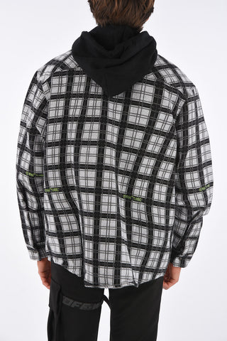 Camicia Layer tartan con Cappuccio