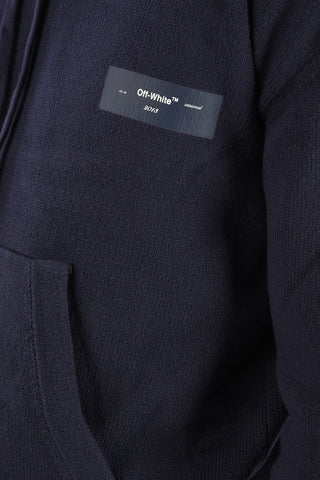 Felpa in Maglia con Cappuccio
