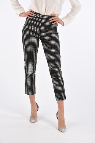 STUDIO Polka Dot Jersey RADAMES High Waist Pants