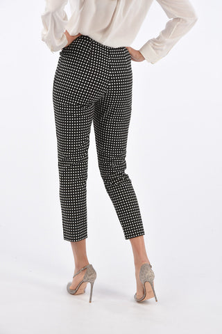 STUDIO Polka Dot Jersey RADAMES High Waist Pants