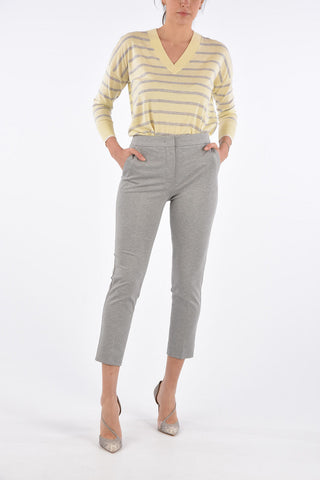 Jetted Pocket High Waist PEGNO Pants with Hidden Closure 