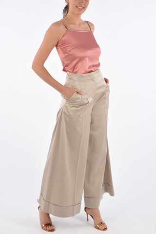 Double Pleat Palazzo Pants with Hidden Closure