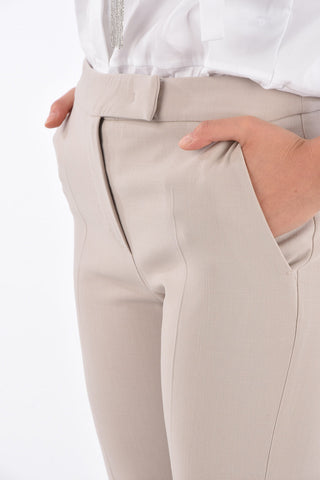 Stretch Virgin Wool OSTILE Pants with Hidden Closure 