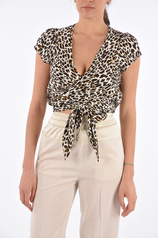 Animal Printed APRIL Wrap Top